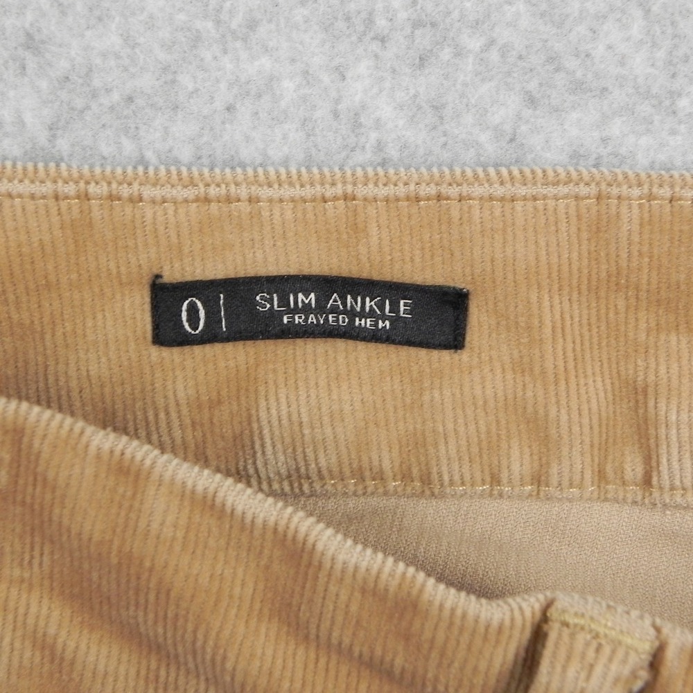 Talbots Jeans Womens 0 Slim Ankle Frayed Hem Flawless Five-Pocket Corduroy Pants - Picture 5 of 12